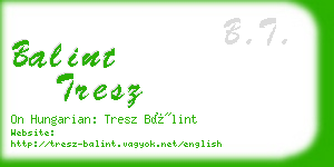 balint tresz business card